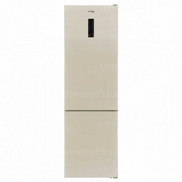 Холодильник Korting KNFC 62010 B бежевый купить по низкой цене в интернет-магазине ТехноВидео