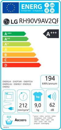 Сушильная машина с тепловым насосом LG RH90V9AV2QR