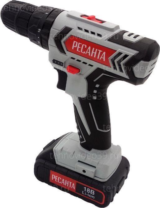 Дрель-шуруповерт аккумуляторная Ресанта ДА-18-2ЛК-У (75/14/6) купить по низкой цене в интернет-магазине ТехноВидео