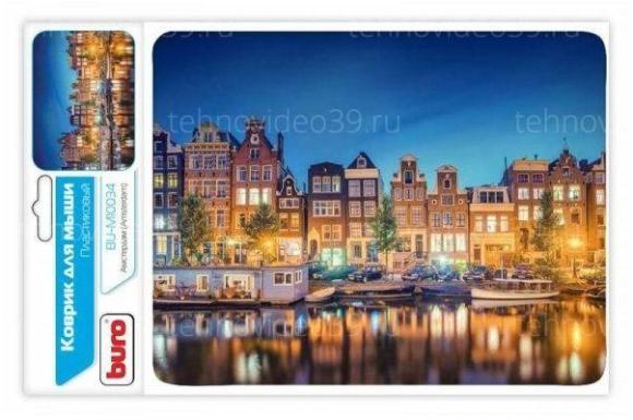 Коврик Buro для мыши BU-M10034 рисунок Амстердам (817308) (BU-M10034 (817308)) купить по низкой цене в интернет-магазине ТехноВидео
