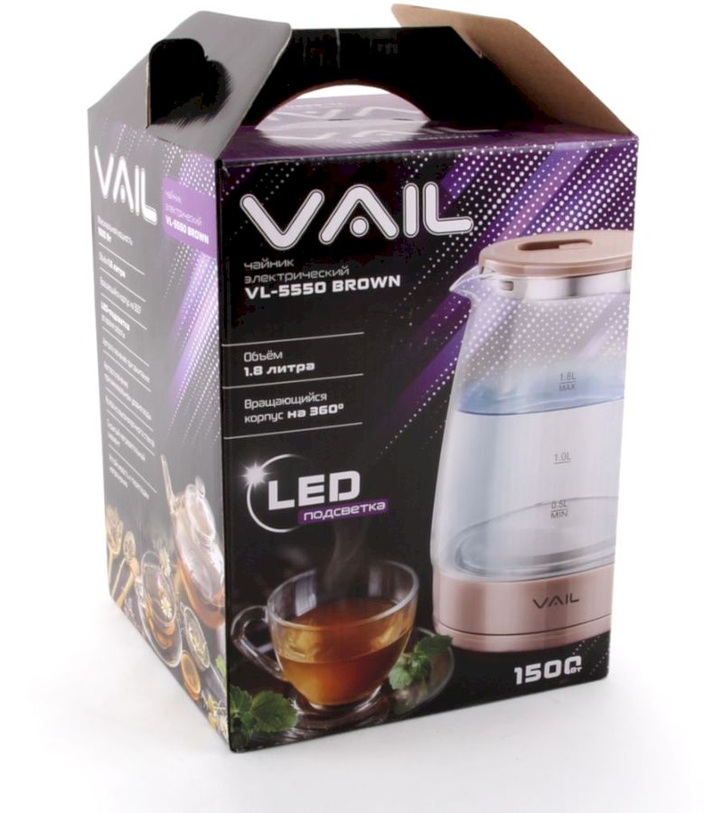 Электрический чайник VAIL VL-5550 коричневый