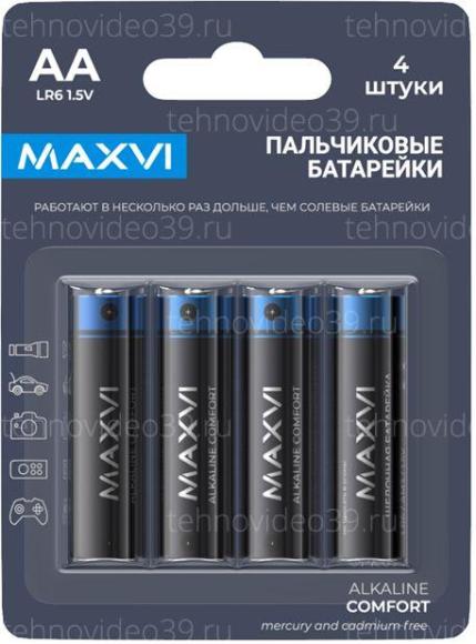 Батарейки Maxvi MBLR6CF4, COMFORT, AA, alkaline, по 4 шт. купить по низкой цене в интернет-магазине ТехноВидео