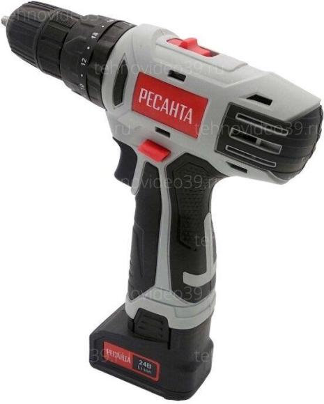 Дрель-шуруповерт аккумуляторная Ресанта ДА-24-2ЛК-У (75/14/8) купить по низкой цене в интернет-магазине ТехноВидео