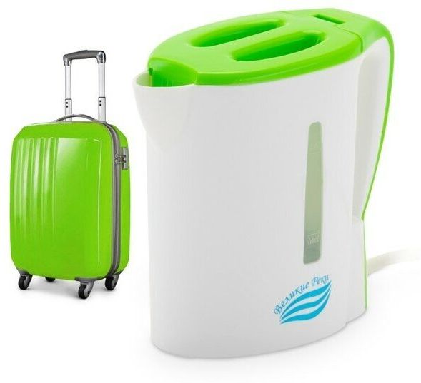 Электрический чайник Великие Реки Мая-1 бело-салатовый