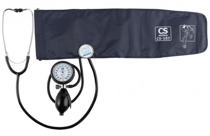 Измеритель артериального давления CS Medica CS-107 механический (манометр совмещен с грушей)