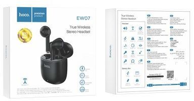 Наушники HOCO EW07 Leader true wireless BT TWS (черный)