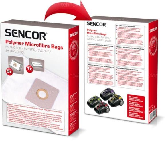 Пылесборники Sencor для пылесосов Sencor SVC 8 (5 шт.) (11022021) купить по низкой цене в интернет-магазине ТехноВидео