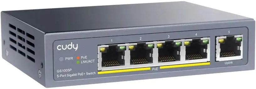 Коммутатор CUDY GS1005P 5-Port 10/100/1000M PoE