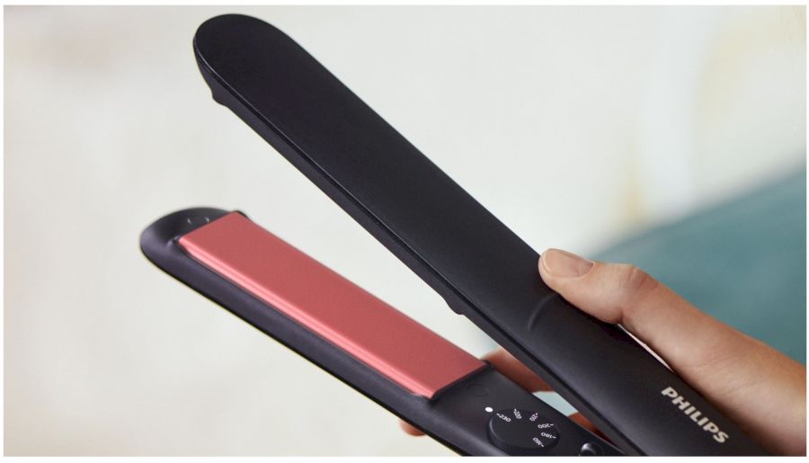 Выпрямитель Philips BHS376/00, черный/розовый