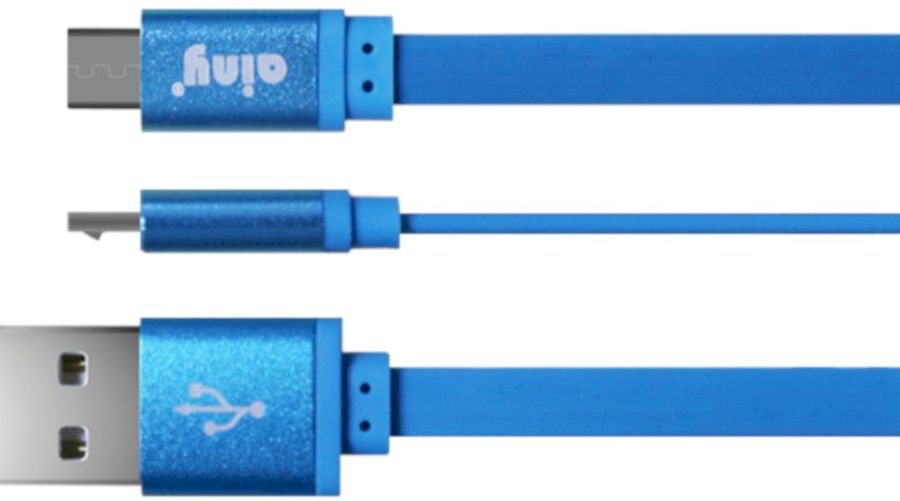 Кабель Ainy microUSB 1.0m синий (FA-047F)