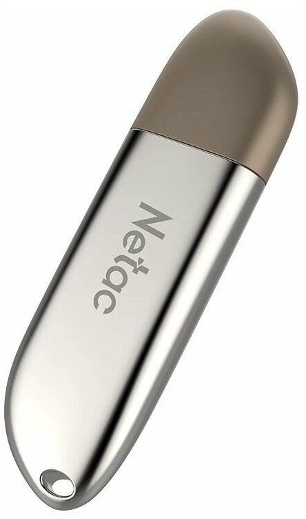 Флешка Netac U352 USB 3.0 64 ГБ, серебристый/бежевый (NT03U352N-064G-30PN)