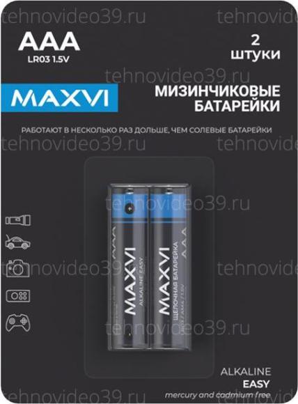 Батарейки Maxvi MBLR03ES2, EASY, AAA, alkaline, по 2 шт. купить по низкой цене в интернет-магазине ТехноВидео