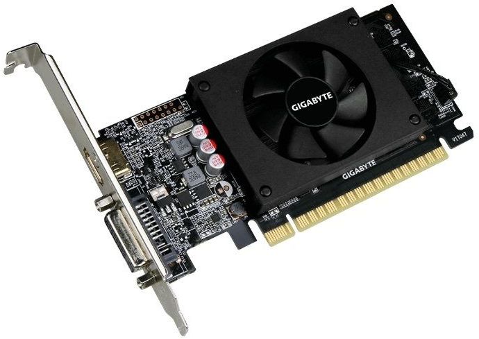 Видеокарта Gigabyte GeForce GT710 SILENT Low Profile (GK208/28nm) (954/1252) GDDR5 2048MB 32-bit, PC