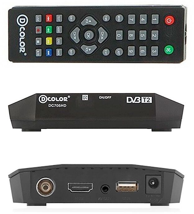 Цифровой эфирный тюнер D-color DC705HD