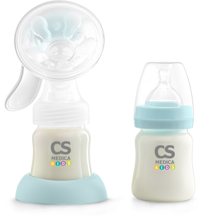 Молокоотсос ручной CS Medica KIDS CS-43, голубой