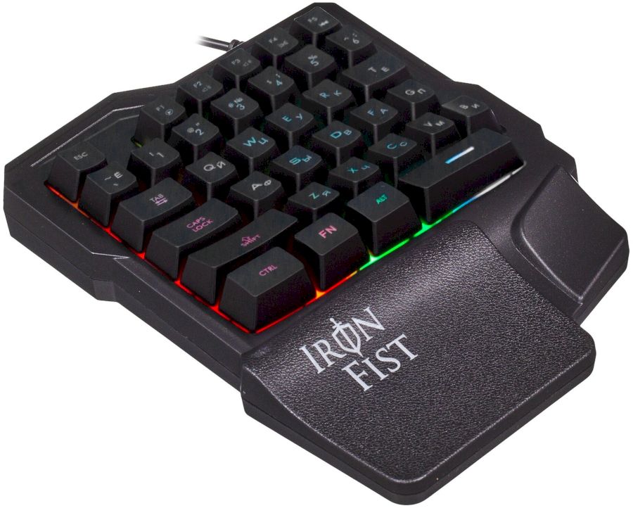 Игровая клавиатура Оклик 701G IRON FIST черный USB for gamer LED