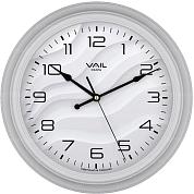 Часы настенные VAIL VL-C1023/3 круглые, серый