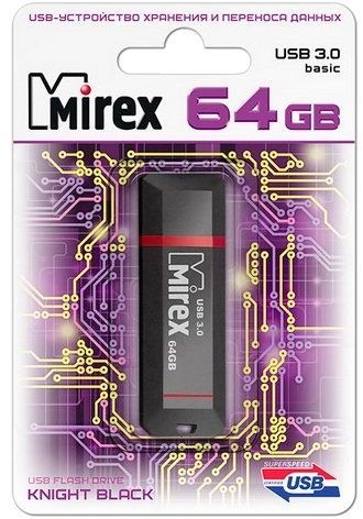 USB Flash Mirex Drive 64GB USB 3.0 Knight black (13600-FM3BKN64)