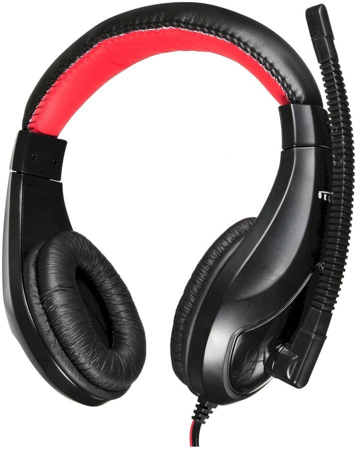 Гарнитура Оклик HS-L100 черный/красный (NO530)