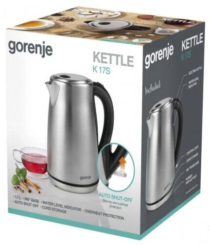 Электрический чайник Gorenje K17S нержавеющая сталь