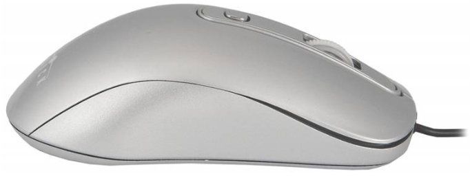 Мышь Оклик 155M серебристый оптическая (1600dpi) USB (3but)