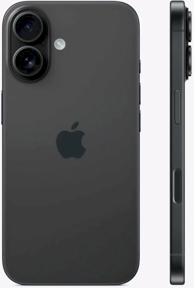 Смартфон Apple iPhone 16 128 ГБ, черный (MYE73HN/A)