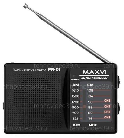 Радиоприемник Maxvi PR-01 black купить по низкой цене в интернет-магазине ТехноВидео