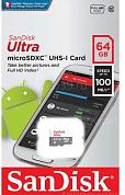 Память micro Secure Digital Card SanDisk 32Gb class10 100MB/s Ultra UHS-I (SDSQUNR-032G-GN3MN) купить по низкой цене в интернет-магазине ТехноВидео