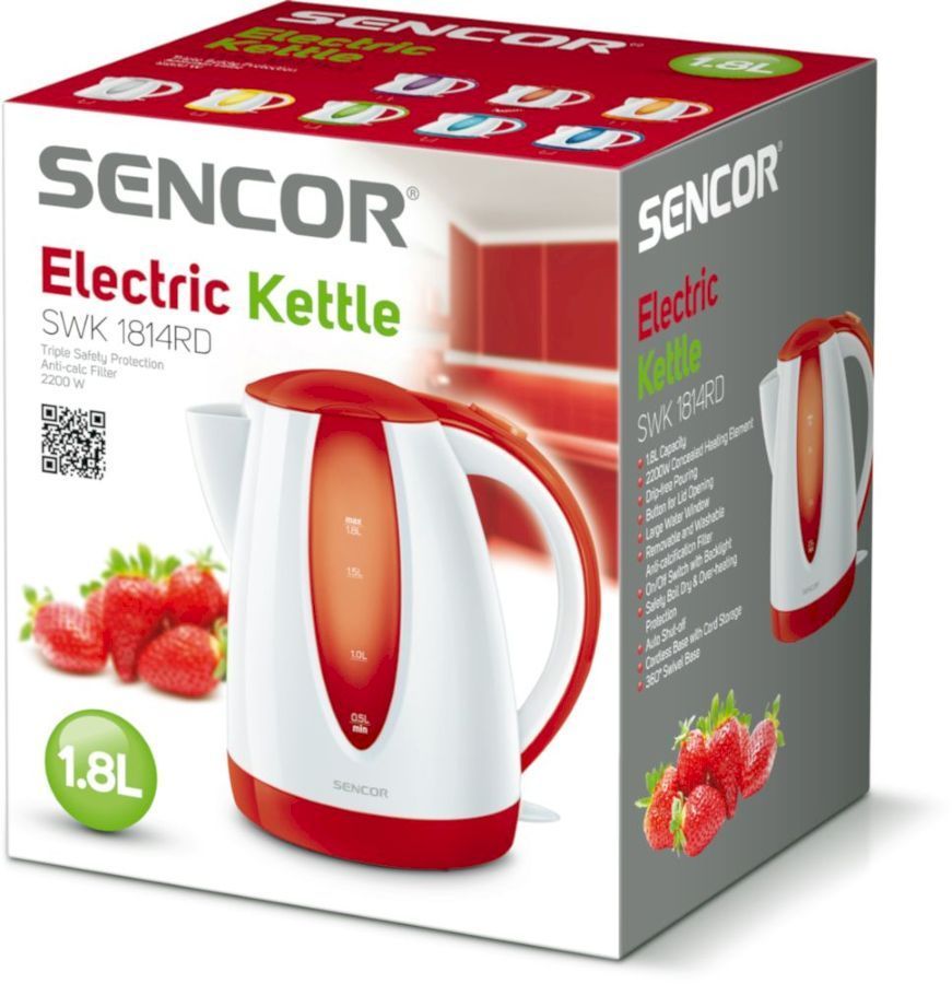 Электрический чайник Sencor SWK 1814 RD бело/красный