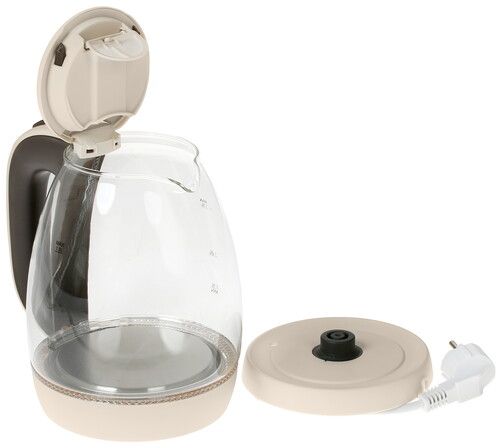 Электрический чайник Brayer BR1045BN, бежевый/коричневый