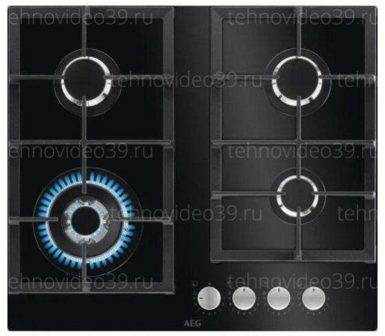 Газовая варочная поверхность AEG HKB 64420NB закаленное стекло черный купить по низкой цене в интернет-магазине ТехноВидео