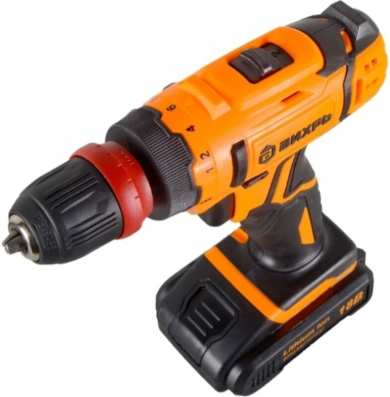 Дрель-шуруповерт аккумуляторная Вихрь ДА-18Л-2КC (2,0 А/ч)