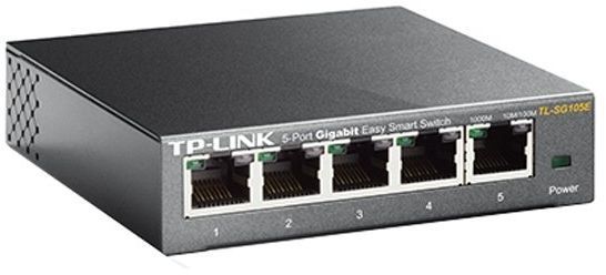 Коммутатор TP-Link TL-SG105 5-port Gigabit Switch, 5 * 10/100/1000M RJ45 портов, металлический корпу