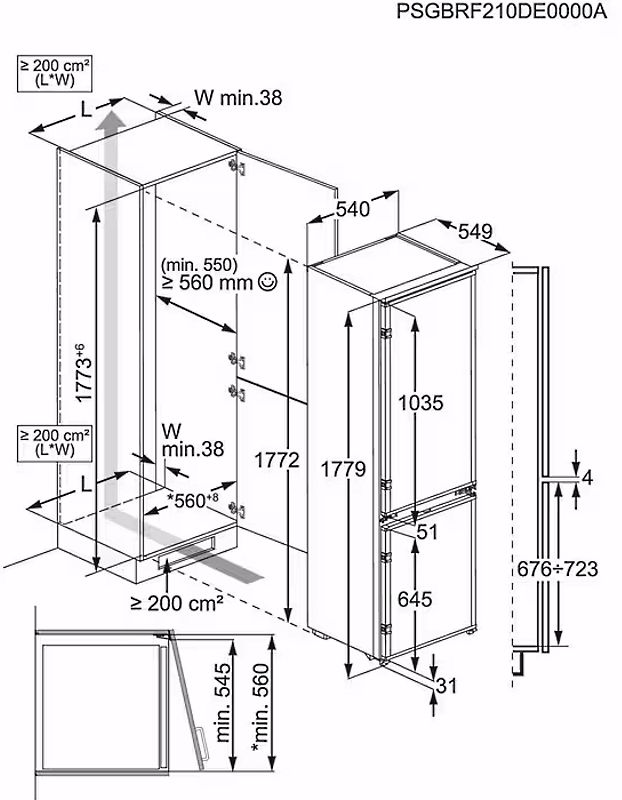 Встраиваемый холодильник AEG OSC5D181ES