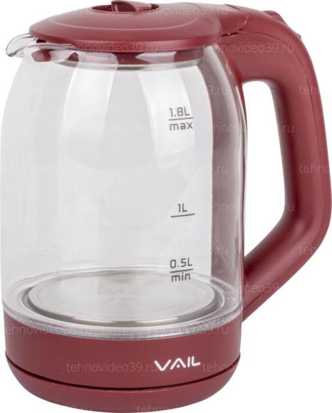 Электрический чайник VAIL VL-5559 красный купить по низкой цене в интернет-магазине ТехноВидео