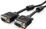 Кабель Gembird VGA удлинитель 15m CC-PPVGAX-10M-B HD15M/HD15F dual-shielded w/2*ferrite core bulk