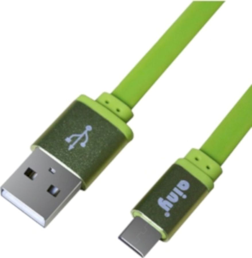 Кабель Ainy microUSB 1.0m зеленый (FA-047H)