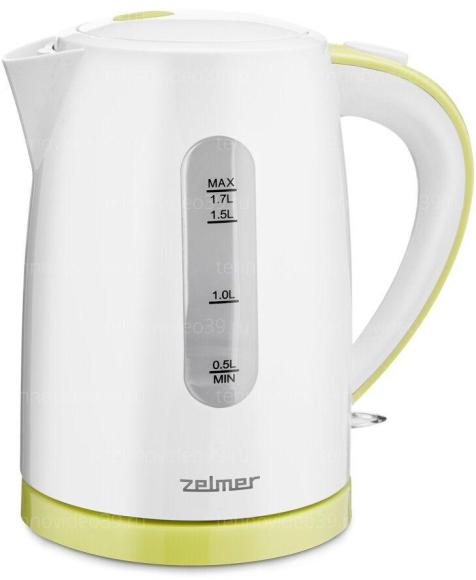 Электрический чайник Zelmer ZCK7616L, белый/салатовый купить по низкой цене в интернет-магазине ТехноВидео