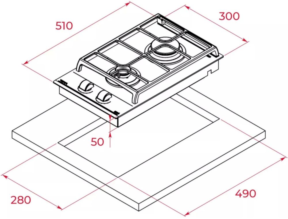 Газовая варочная поверхность TEKA GZC 32300 XBC BK