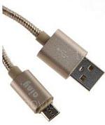 Кабель Ainy microUSB 1.0m тканевый золотой (FA-064L) купить по низкой цене в интернет-магазине ТехноВидео