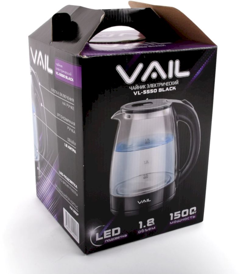 Электрический чайник VAIL VL-5550 черный