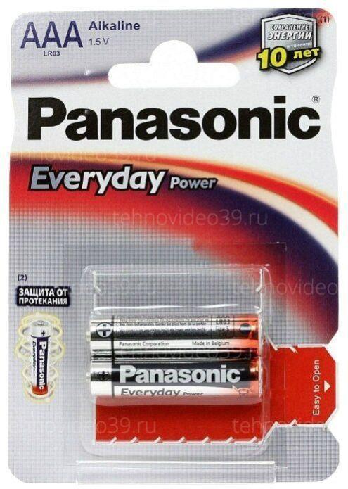 Батарейки Panasonic Everyday Power LR03 AAA 2шт (LR03REE/2BR) купить по низкой цене в интернет-магазине ТехноВидео