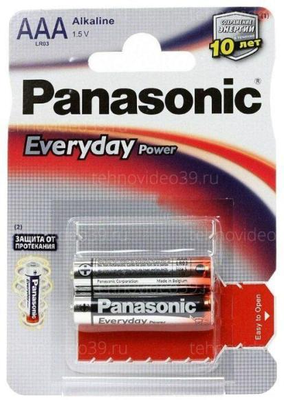 Батарейки Panasonic Everyday Power LR03 AAA 2шт (LR03REE/2BR) купить по низкой цене в интернет-магазине ТехноВидео