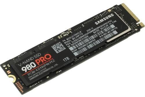 Диск SSD M.2 PCI-E 1000Gb (1TB) Samsung 980 PRO, M.2 PCI-E 4.0 x4, NVMe. Форм-фактор 2280 (без радиа