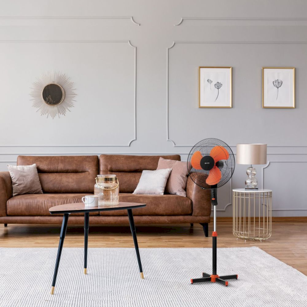 Вентилятор напольный Vitek VT-1926 Черно-Оранжевый