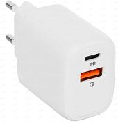 Сетевое зарядное устройство Olmio 20W, Type-C +USB, PowerDelivery, QuickCharge, белое (043365) купить по низкой цене в интернет-магазине ТехноВидео