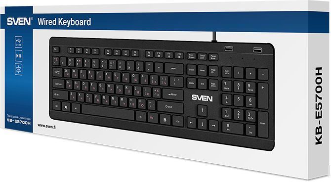 Клавиатура SVEN KB-E5700H Чёрный (SV-019150)
