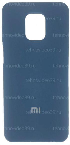 Чехол-накладка для Xiaomi Redmi Note 9 Pro/9S, силикон/бархат, темно-синий купить по низкой цене в интернет-магазине ТехноВидео
