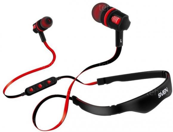 Беспроводные наушники с микрофоном Sven E-216B Black-Red Bluetooth 4.1 (SV-016777) купить по низкой цене в интернет-магазине ТехноВидео