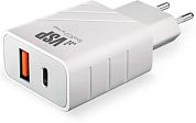 Сетевое зарядное устройство BORASCO (PD 20W + QC 3.0 USB + Type-C, 3А), белое (38254) купить по низкой цене в интернет-магазине ТехноВидео